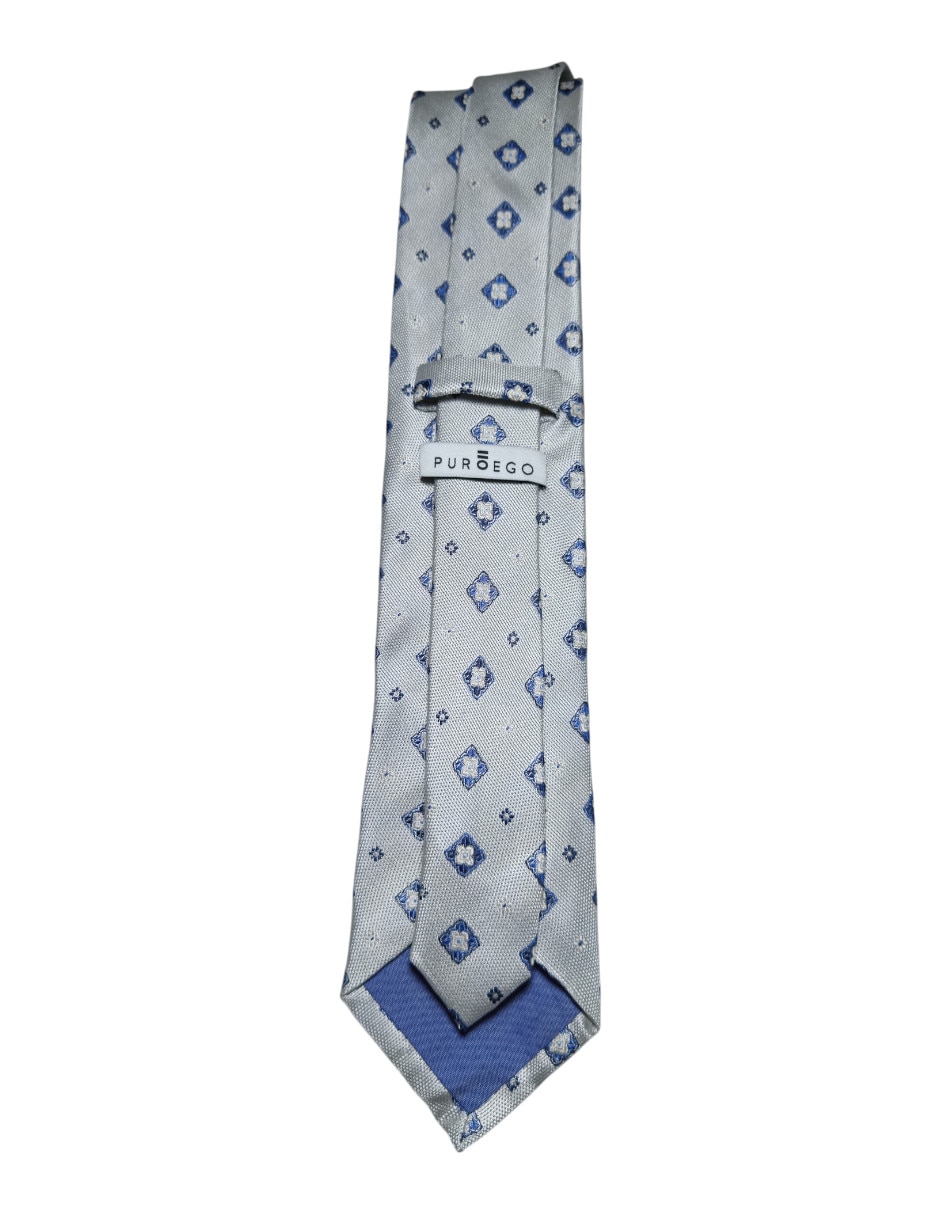 Corbata regular de seda estampado floral para hombre 2